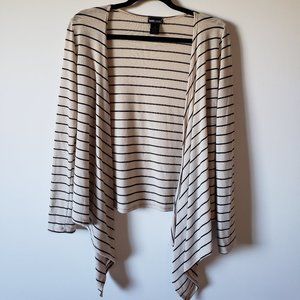 Worn Once Beige and Black Striped Cardigan